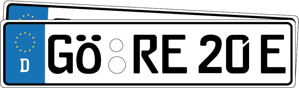 E-Auto Kennzeichen SET