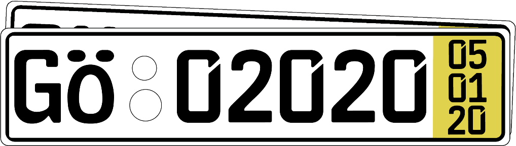 Kurzzeitkennzeichen Set